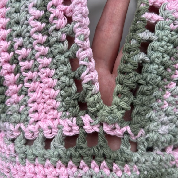 Pink Camo halter top, 100% cotton, handmade crochet - Picture 8 of 8